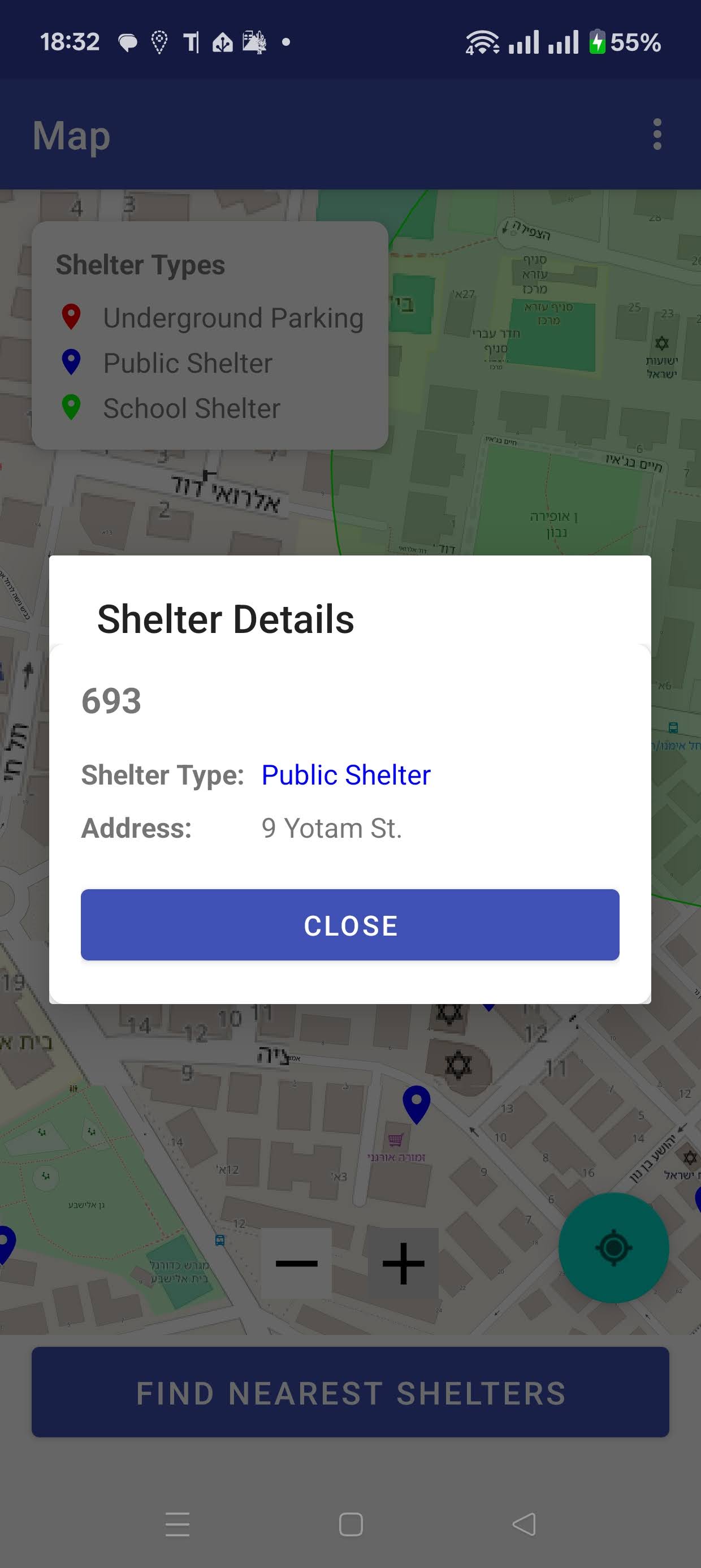 Information tab with official links
